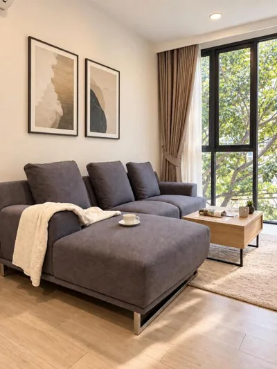Deluxe appartement met één slaapkamer en uitzicht op de tuin — Bangtao Rooftop Seaview Laguna Skypark Condominium